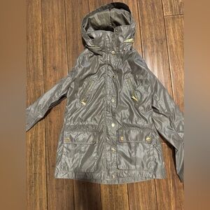 BCBGeneration Hooded Utility Jacket – Taupe/Olive – Size M – Gold Hardware